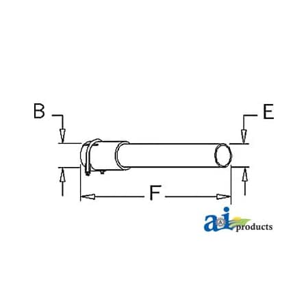 A & I Products Extension Pipe 6" x6" x30" A-MM800
